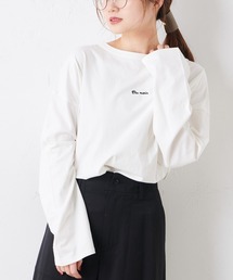PUAL CE CIN | 【Du noir】ロゴ刺繍Ｔ／ティー(Tシャツ/カットソー)
