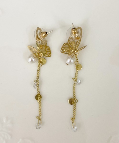 apres jour（アプレジュール）の「【apres jour×ARIAZ】アソート蝶々ピアス（ピアス（両耳用）・レディース・ゴールド/ナチュラル/アイボリー・FREE）」の7枚目の写真