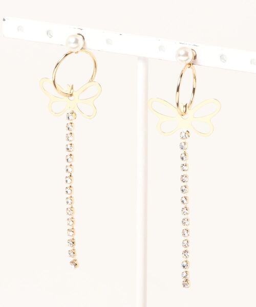 apres jour（アプレジュール）の「【apres jour×ARIAZ】アソート蝶々ピアス（ピアス（両耳用）・レディース・ゴールド/ナチュラル/アイボリー・FREE）」の6枚目の写真