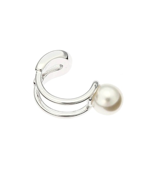 DURAS（デュラス）の「パール付イヤーカフ（ピアス（両耳用）・レディース・シルバー/ゴールド・FREE）」の4枚目の写真