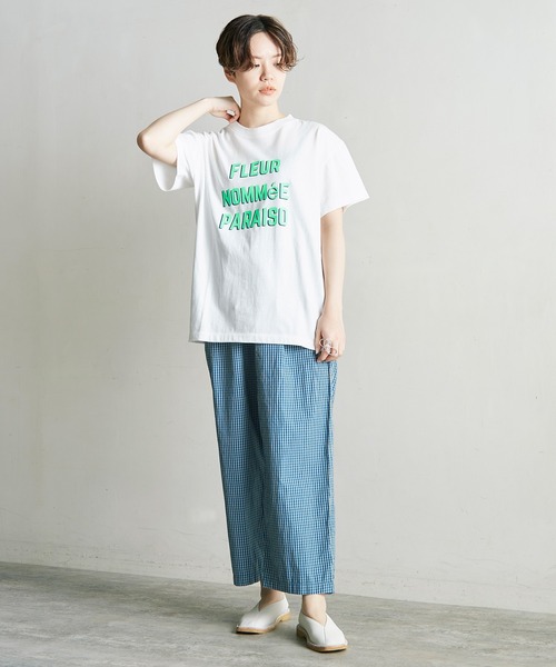 note et silence （ノートエシロンス）の「120/2ギンガム製品染　スピンドルパンツ（その他パンツ・レディース・ブルー/ブラウン・FREE）」の9枚目の写真