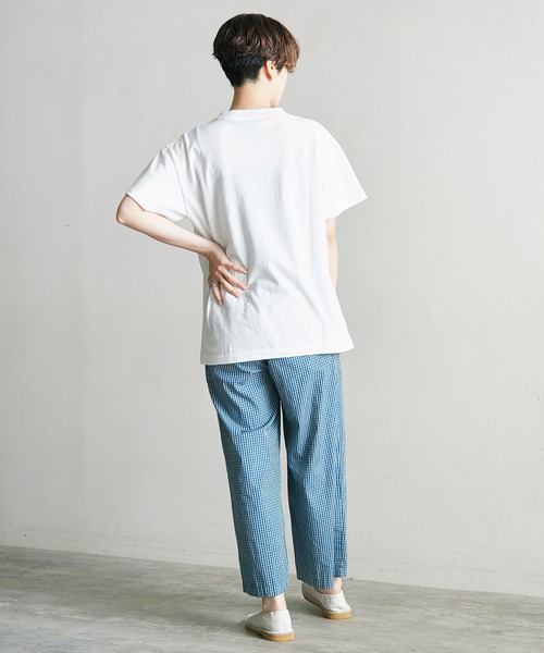 note et silence （ノートエシロンス）の「120/2ギンガム製品染　スピンドルパンツ（その他パンツ・レディース・ブルー/ブラウン・FREE）」の12枚目の写真