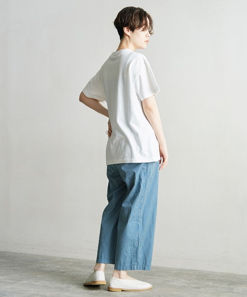 note et silence （ノートエシロンス）の「120/2ギンガム製品染　スピンドルパンツ（その他パンツ・レディース・ブルー/ブラウン・FREE）」の13枚目の写真
