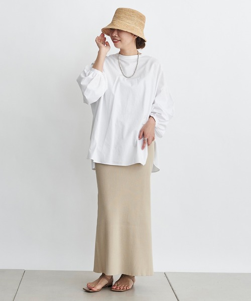 DouDou（ドゥドゥ）の「2WAY袖ボリュームブラウス（シャツ/ブラウス・レディース・ホワイト/チャコールグレー/サックスブルー・FREE）」の11枚目の写真