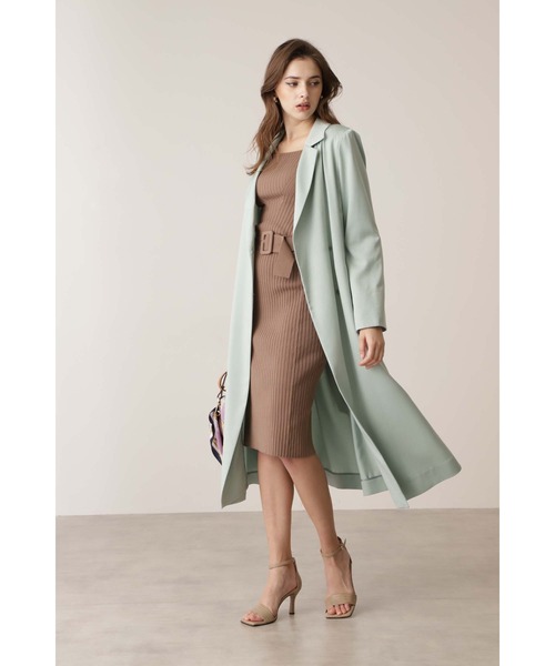 PINKY&DIANNE（ピンキーアンドダイアン）の「キュプラサテンカラーコート（その他アウター・レディース・ライトグリーン/ダークベージュ・38/36）」の21枚目の写真