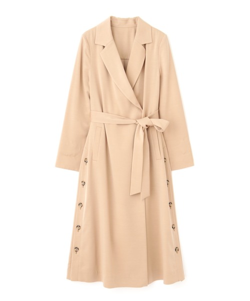 PINKY&DIANNE（ピンキーアンドダイアン）の「キュプラサテンカラーコート（その他アウター・レディース・ライトグリーン/ダークベージュ・38/36）」の13枚目の写真