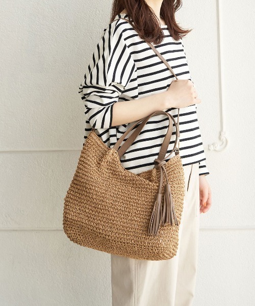 セール ダブルタッセルペーパートート ショルダーバッグ トートバッグ Rope Picnic ロペピクニック のファッション通販 Zozotown