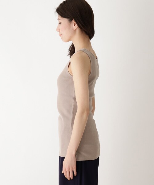 SHOO・LA・RUE（シューラルー）の「◆スクエアネックリブタンクトップ（タンクトップ・レディース・アイボリー/ベージュ/ブラック/ライトブルー/アイボリー系8/ベージュ系8・02/03/04/01）」の12枚目の写真