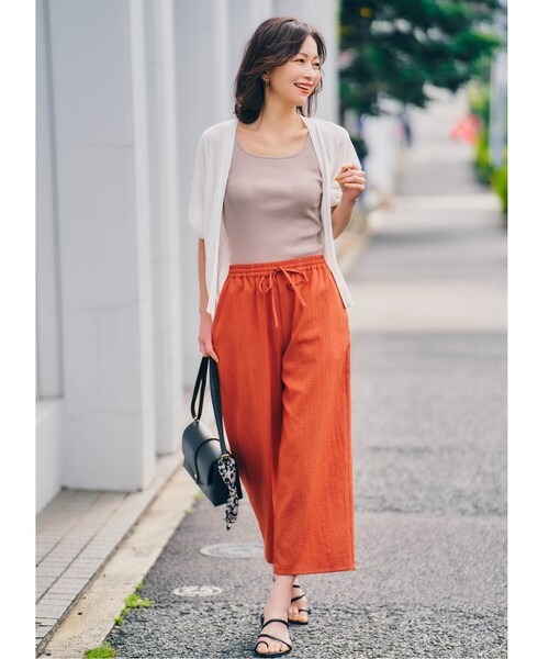 SHOO・LA・RUE（シューラルー）の「◆スクエアネックリブタンクトップ（タンクトップ・レディース・アイボリー/ベージュ/ブラック/ライトブルー/アイボリー系8/ベージュ系8・02/03/04/01）」の16枚目の写真