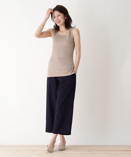 SHOO・LA・RUE（シューラルー）の「◆スクエアネックリブタンクトップ（タンクトップ・レディース・アイボリー/ベージュ/ブラック/ライトブルー/アイボリー系8/ベージュ系8・02/03/04/01）」の22枚目の写真