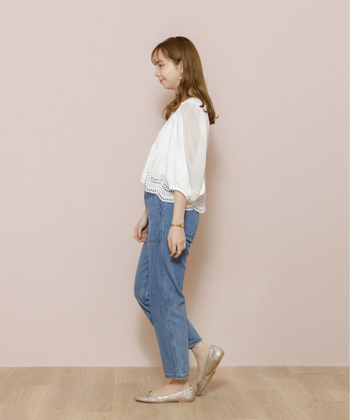 flower（フラワー）の「ドロップレースブラウス（シャツ/ブラウス・レディース・アイボリー/ベージュ・FREE）」の5枚目の写真