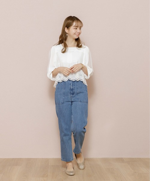 flower（フラワー）の「ドロップレースブラウス（シャツ/ブラウス・レディース・アイボリー/ベージュ・FREE）」の6枚目の写真