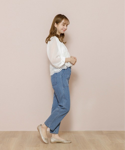 flower（フラワー）の「ドロップレースブラウス（シャツ/ブラウス・レディース・アイボリー/ベージュ・FREE）」の7枚目の写真