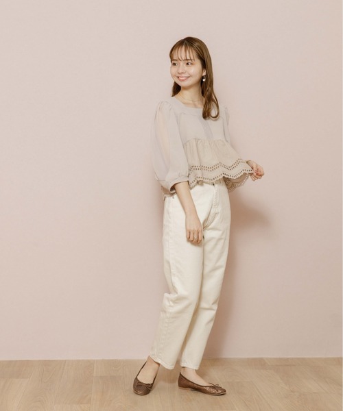 flower（フラワー）の「ドロップレースブラウス（シャツ/ブラウス・レディース・アイボリー/ベージュ・FREE）」の12枚目の写真