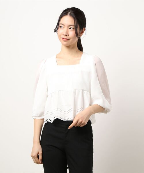 flower（フラワー）の「ドロップレースブラウス（シャツ/ブラウス・レディース・アイボリー/ベージュ・FREE）」の18枚目の写真