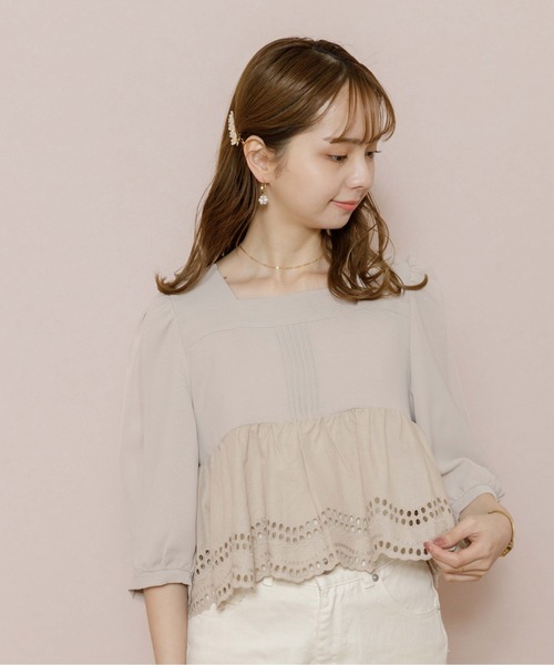 flower（フラワー）の「ドロップレースブラウス（シャツ/ブラウス・レディース・アイボリー/ベージュ・FREE）」の20枚目の写真