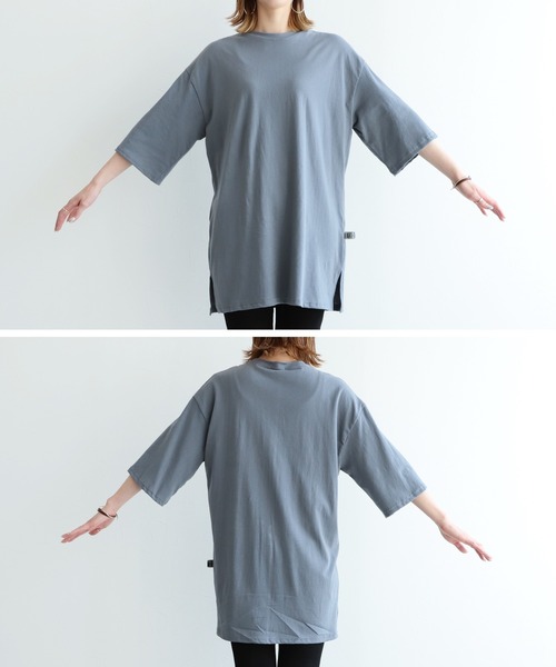 reca（レカ）の「サイドラベルビッグTシャツ（Tシャツ/カットソー・レディース・ホワイト/グレー/ブラック/ピンク・FREE）」の20枚目の写真