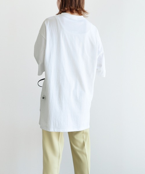 reca（レカ）の「サイドラベルビッグTシャツ（Tシャツ/カットソー・レディース・ホワイト/グレー/ブラック/ピンク・FREE）」の13枚目の写真