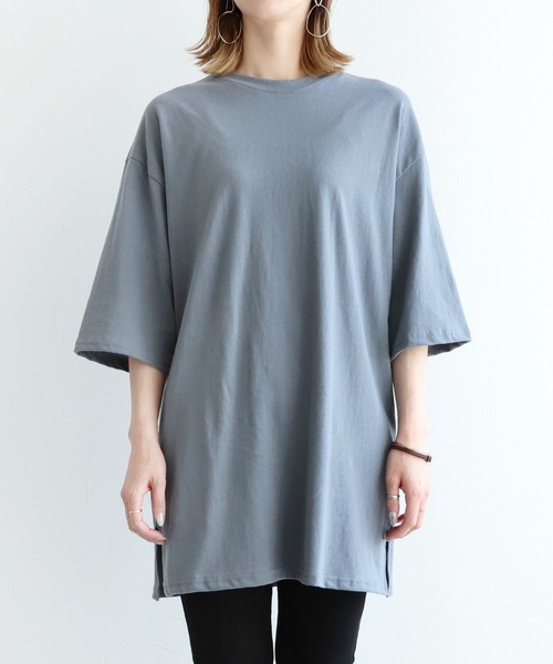 reca（レカ）の「サイドラベルビッグTシャツ（Tシャツ/カットソー・レディース・ホワイト/グレー/ブラック/ピンク・FREE）」の17枚目の写真
