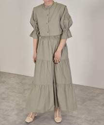 w closet | ベストSET半袖ティアードワンピース(ワンピース)