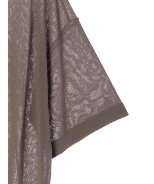 earth music&ecology（アースミュージックアンドエコロジー）の「シアーニットワンピース ＊（ワンピース・レディース・ダークブルー/ホワイト系その他2/ブラック/グレイッシュベージュ・FREE）」の5枚目の写真