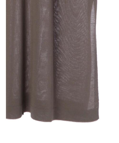 earth music&ecology（アースミュージックアンドエコロジー）の「シアーニットワンピース ＊（ワンピース・レディース・ダークブルー/ホワイト系その他2/ブラック/グレイッシュベージュ・FREE）」の6枚目の写真