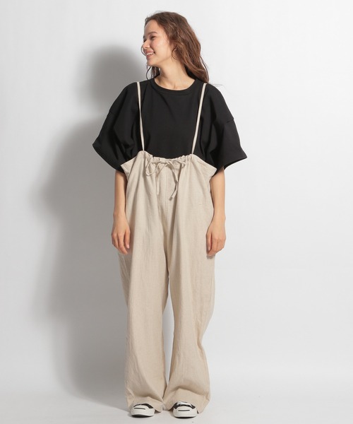 ichi（イチ）の「【ichi(イチ)】ネップツイルサス付きパンツ（その他パンツ・レディース・ブラック/ナチュラル・FREE）」の9枚目の写真