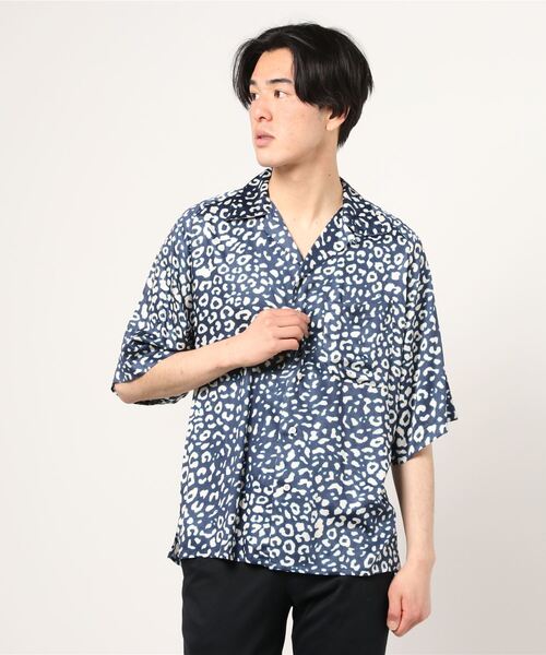 エムズブラック　柄シャツ　美品 m's braque シャツ 「m's for BOUCLE」デッドストック アロハ