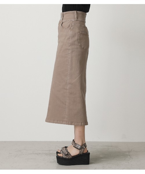 AZUL by moussy(アズールバイマウジー)の「HIGH WAIST SLIT DENIM SK /ハイウエストスリットデニムスカート(デニムスカート・レディース・ホワイト/ライトブルー/ブラック/ベージュ/ダークブルー・SMALL/MEDIUM/LARGE/X-SMALL)」の12枚目の写真