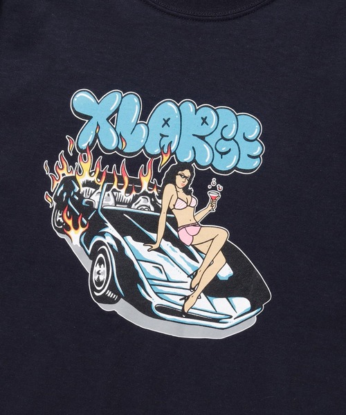 XLARGE（エクストララージ）の「S/S TEE BURN DOWN（Tシャツ/カットソー・メンズ・ブラック/ホワイト/ライトブルー・MEDIUM/X-LARGE/LARGE/SMALL）」の10枚目の写真