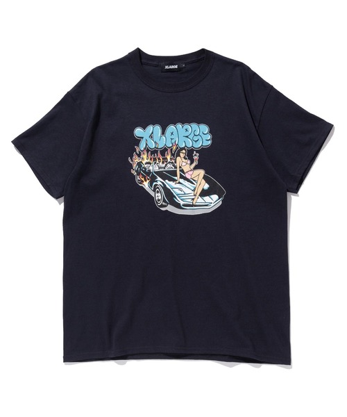XLARGE（エクストララージ）の「S/S TEE BURN DOWN（Tシャツ/カットソー・メンズ・ブラック/ホワイト/ライトブルー・MEDIUM/X-LARGE/LARGE/SMALL）」の9枚目の写真