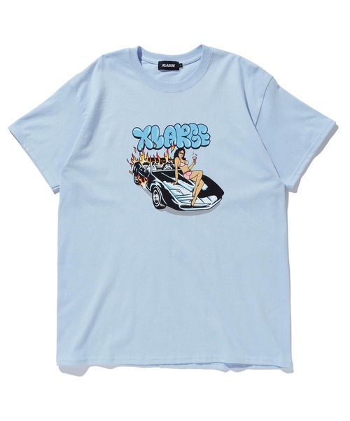 XLARGE（エクストララージ）の「S/S TEE BURN DOWN（Tシャツ/カットソー・メンズ・ブラック/ホワイト/ライトブルー・MEDIUM/X-LARGE/LARGE/SMALL）」の11枚目の写真