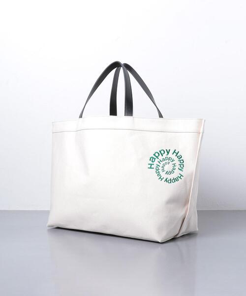 LUDLOW（ラドロー）の「＜LUDLOW（ラドロー）＞【別注】ハッピー トートバッグ L（トートバッグ・メンズ・ベージュ/ブラック・FREE）」の3枚目の写真