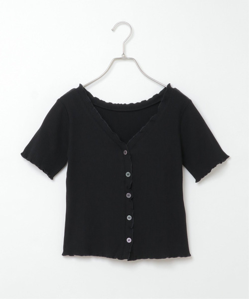 VENCEEXCHANGE（ヴァンスエクスチェンジ）の「2WAYメローリブトップス（Tシャツ/カットソー・レディース・スカイブルー/ブラック/オフホワイト・M）」の3枚目の写真