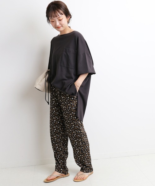 SLOBE IENA（スローブイエナ）の「ドロストイージーパンツ【ウエストゴム/手洗い可能】◆（その他パンツ・レディース・ブラック系その他/ネイビー・36/38）」の22枚目の写真