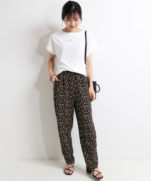 SLOBE IENA（スローブイエナ）の「ドロストイージーパンツ【ウエストゴム/手洗い可能】◆（その他パンツ・レディース・ブラック系その他/ネイビー・36/38）」の4枚目の写真