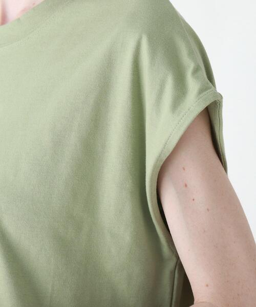 DRESKIP(ドレスキップ)の「◆【追加生産】USAコットンラウンドヘムTシャツ(Tシャツ/カットソー・レディース・オフホワイト/グリーン/グレー系その他/ナチュラル・02/03/04)」の9枚目の写真