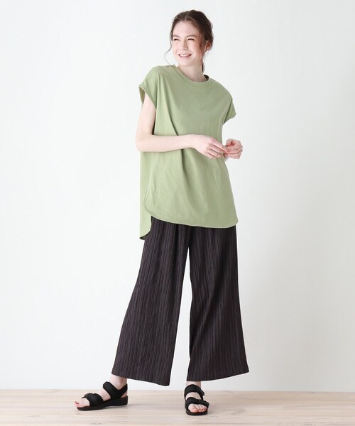 DRESKIP(ドレスキップ)の「◆【追加生産】USAコットンラウンドヘムTシャツ(Tシャツ/カットソー・レディース・オフホワイト/グリーン/グレー系その他/ナチュラル・02/03/04)」の12枚目の写真