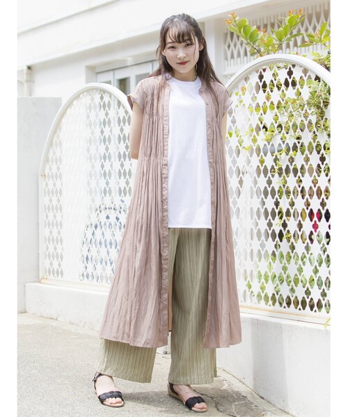 DRESKIP(ドレスキップ)の「◆【追加生産】USAコットンラウンドヘムTシャツ(Tシャツ/カットソー・レディース・オフホワイト/グリーン/グレー系その他/ナチュラル・02/03/04)」の15枚目の写真