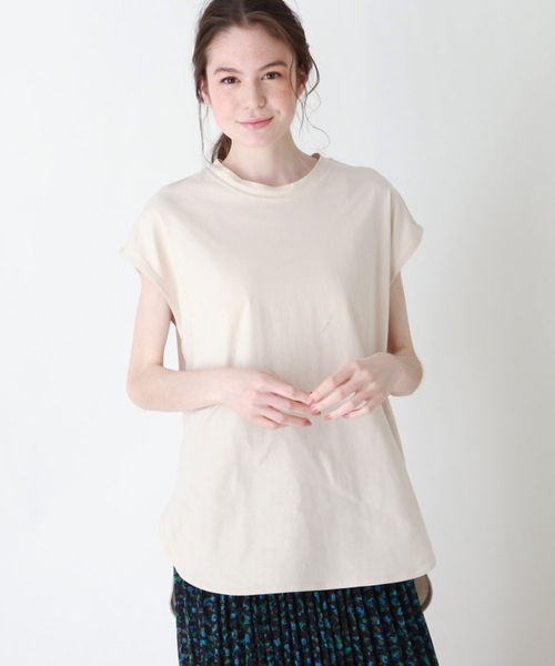 DRESKIP(ドレスキップ)の「◆【追加生産】USAコットンラウンドヘムTシャツ(Tシャツ/カットソー・レディース・オフホワイト/グリーン/グレー系その他/ナチュラル・02/03/04)」の16枚目の写真