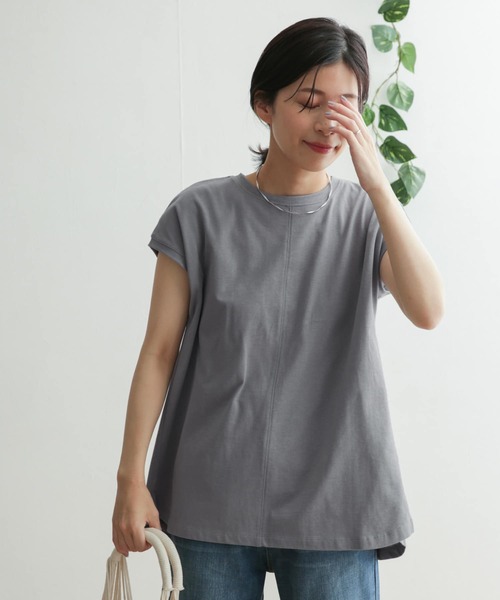 URBAN RESEARCH DOORS(アーバンリサーチドアーズ)の「センターステッチフレンチプルオーバー(Tシャツ/カットソー・レディース・チャコールグレー/ライトブルー/オフホワイト・ONE)」の16枚目の写真