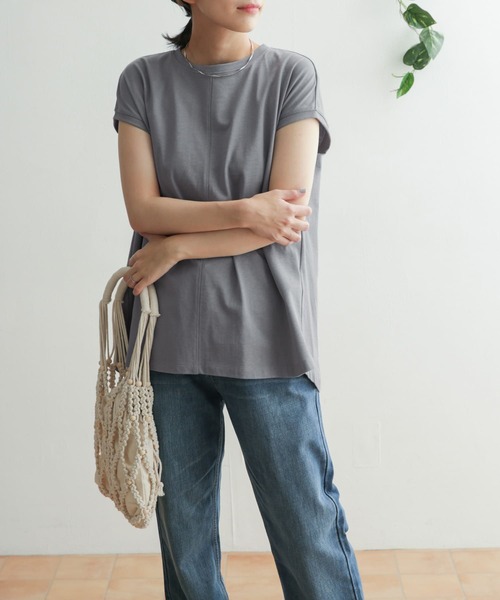 URBAN RESEARCH DOORS(アーバンリサーチドアーズ)の「センターステッチフレンチプルオーバー(Tシャツ/カットソー・レディース・チャコールグレー/ライトブルー/オフホワイト・ONE)」の12枚目の写真