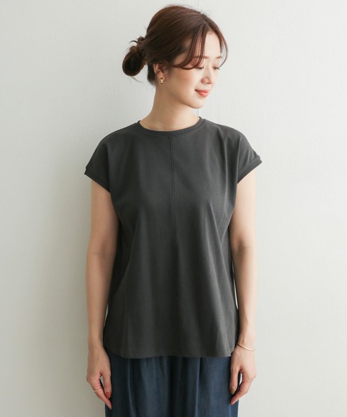 URBAN RESEARCH DOORS(アーバンリサーチドアーズ)の「センターステッチフレンチプルオーバー(Tシャツ/カットソー・レディース・チャコールグレー/ライトブルー/オフホワイト・ONE)」の6枚目の写真