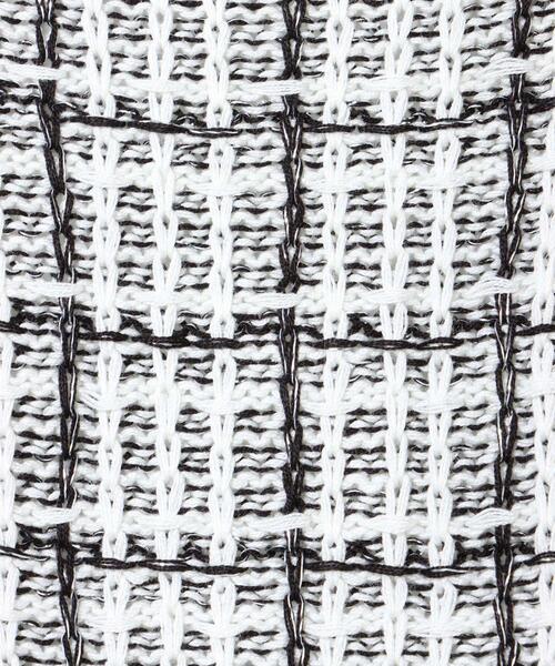 INGNI（イング）の「ツイード／ニットカーディガン（カーディガン/ボレロ・レディース・イエロー/オフホワイト/ブラック・M）」の7枚目の写真