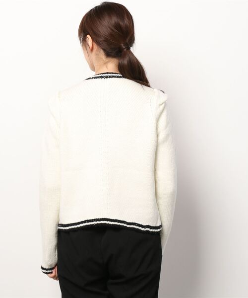 DOUBLE STANDARD CLOTHING（ダブルスタンダードクロージング）の「ビジューボタンニットジャケット（ノーカラージャケット・レディース・オフホワイト・36/38）」の11枚目の写真
