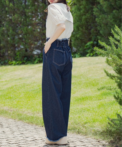 OLIVE des OLIVE（オリーブデオリーブ）の「パイピングセーラーカラーブラウス（シャツ/ブラウス・レディース・ホワイト/サックスブルー/オフホワイト・FREE）」の9枚目の写真