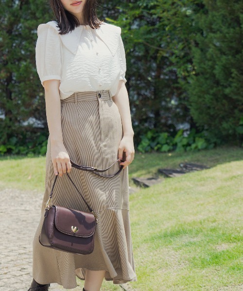 OLIVE des OLIVE（オリーブデオリーブ）の「パイピングセーラーカラーブラウス（シャツ/ブラウス・レディース・ホワイト/サックスブルー/オフホワイト・FREE）」の14枚目の写真