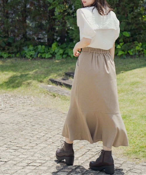 OLIVE des OLIVE（オリーブデオリーブ）の「パイピングセーラーカラーブラウス（シャツ/ブラウス・レディース・ホワイト/サックスブルー/オフホワイト・FREE）」の17枚目の写真