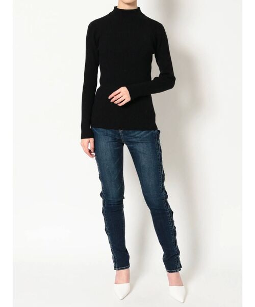 GYDA（ジェイダ）の「ボトルネックリブニット TOPS（ニット/セーター・レディース・ブラック/ベージュ/オフホワイト・FREE）」の17枚目の写真