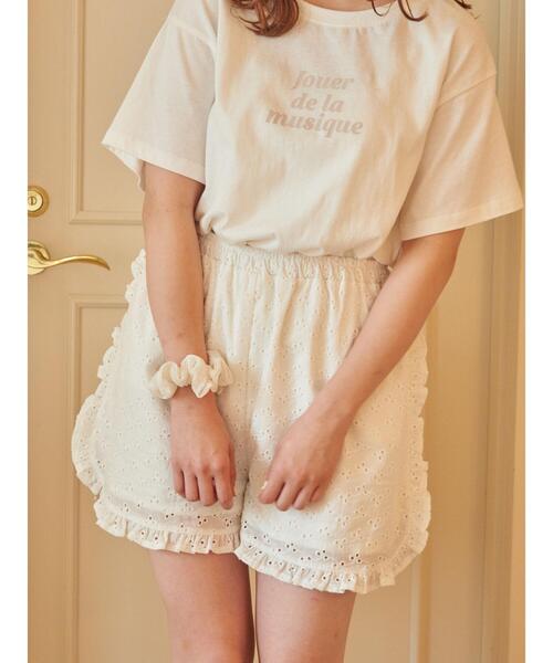 SLURR(スラ―)の「Cotton lace short pants(ルームウェア/パジャマ・レディース・ホワイト・FREE)」の16枚目の写真